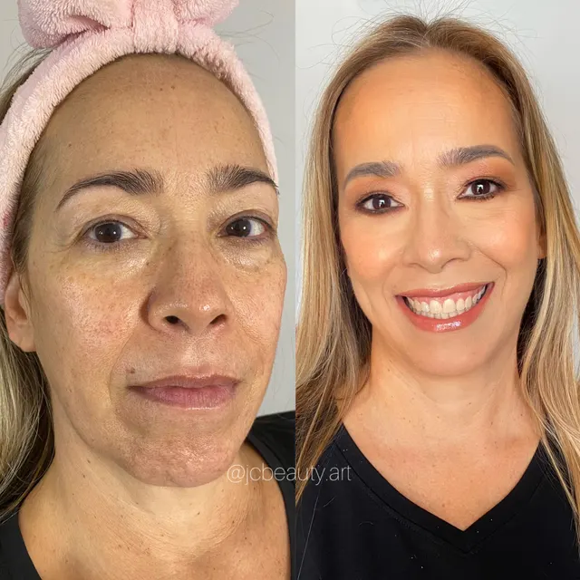 Antes y después: maquillaje natural que unifica el tono de la piel